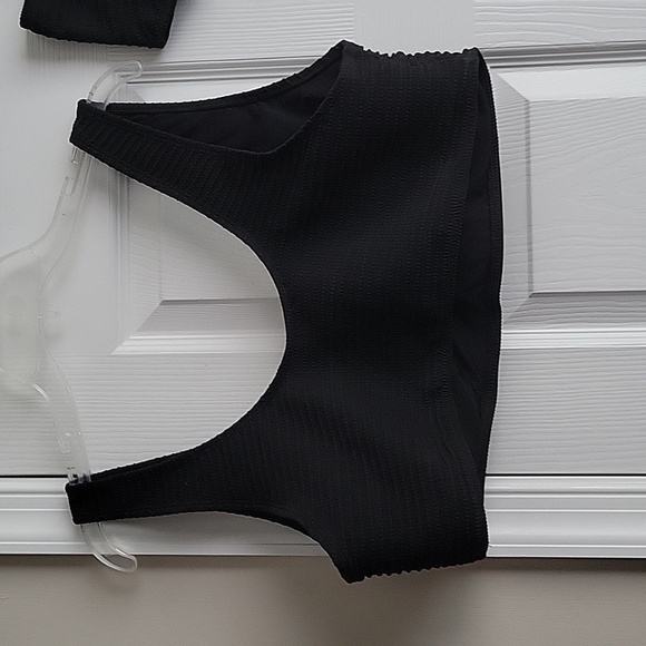 NWB SHEIN Plus Textured Bikini Set V Wired Bra Top & High Waisted 2 Piece - Picture 9 of 16